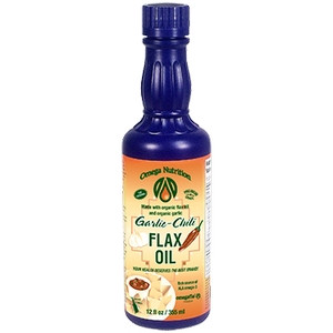 Garlic Chili Flax Seed Oil 12 oz by Omega Nutrition