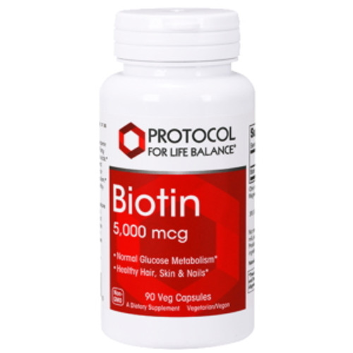 Biotin 5000mcg 90c by Protocol for Life Balance