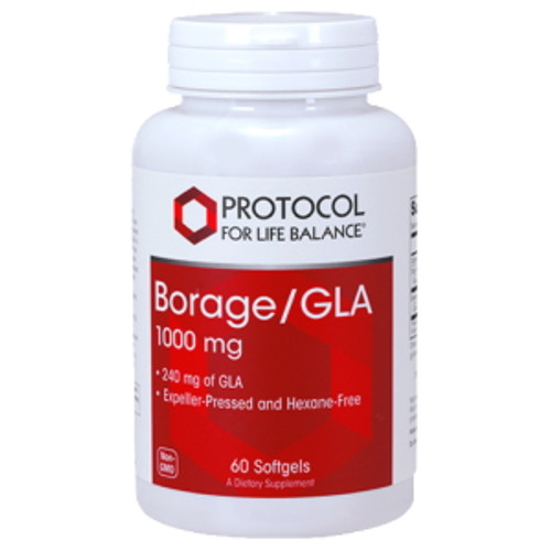 Borage Oil 1050/240mg GLA 60sg by Protocol for Life Balance