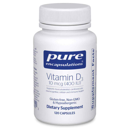 Vitamin D3 10 mcg (400 IU) by Pure Encapsulations