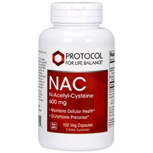 NAC N-AcetylCysteine 600mg 100c by Protocol for Life Balance