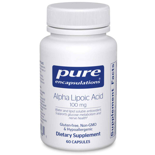 Alpha Lipoic Acid 100 mg by Pure Encapsulations – Antioxidant, Energy, Glucose, and Nerve Support