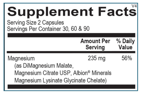 Magnesia Red Raspberry Label Reacted Magnesium | Ortho Molecular Products