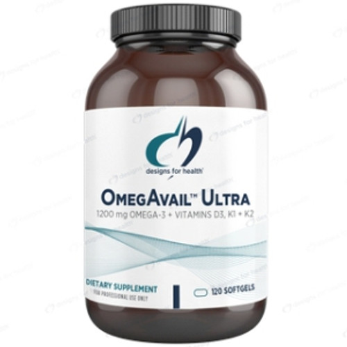 OmegAvail Ultra w/D3 K1 K2 & Lipase 120c by Designs for Health