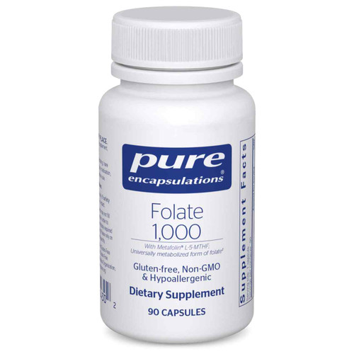 Folate 1,000 by Pure Encapsulations – Methylated Folate Support