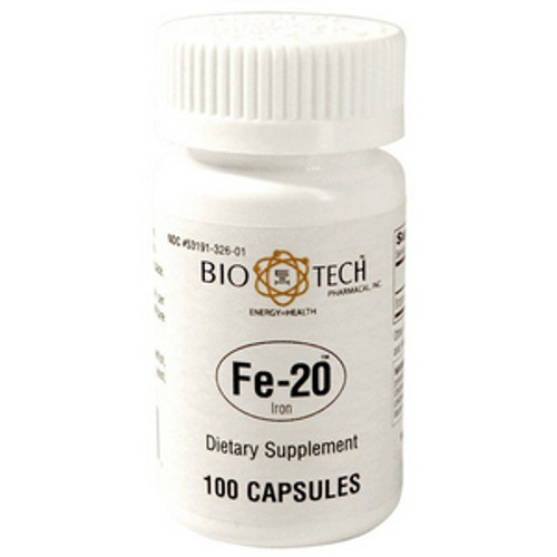 Fe-20 Iron Gluconate 20 mg 100c by Bio-Tech