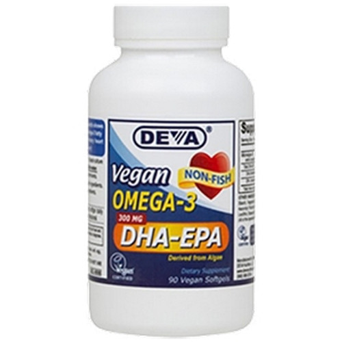 Vegan Omega-3 DHA-EPA 300mg 90 gels by Deva Nutrition