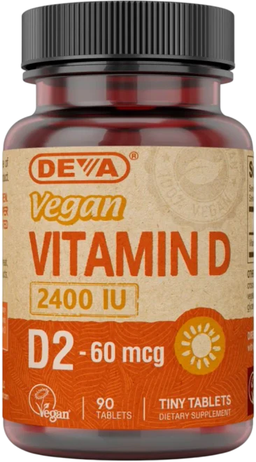 Vegan Vitamin D2 - 90 Tablets by Deva Nutrition