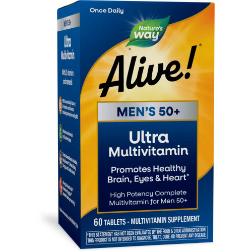 Alive! Once Daily Men's 50+ Multi 60t (Ultra Potency) by Nature's Way