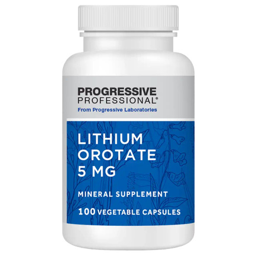 Lithium Orotate 5mg 100c by Progressive Labs