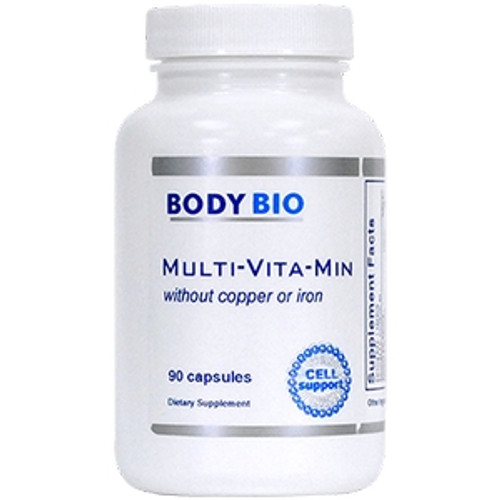 Multi-Vita-Min w/o Copper or Iron 90 cap by BodyBio/E-Lyte