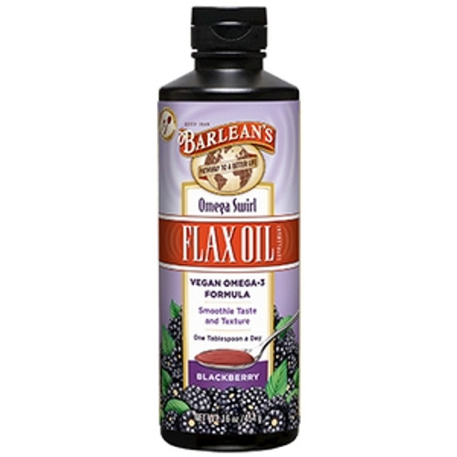 Blackberry Omega Swirl Flax Oil 16 oz by Barlean's Organic Oils