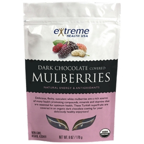 Dark Chocolate Mulberries 6oz (Organic) by Extreme Health