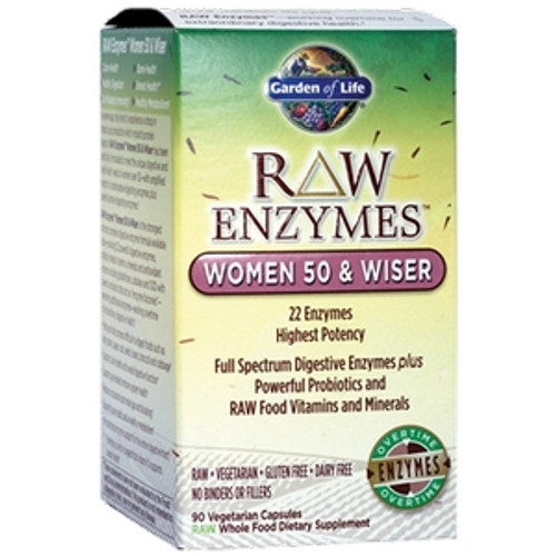 RAW Enzymes Women 50 & Wiser 90 vcaps by Garden of Life