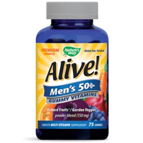 Alive Mens 50+ Premium Gummy Multi-Vitamin 75ct by Nature's Way