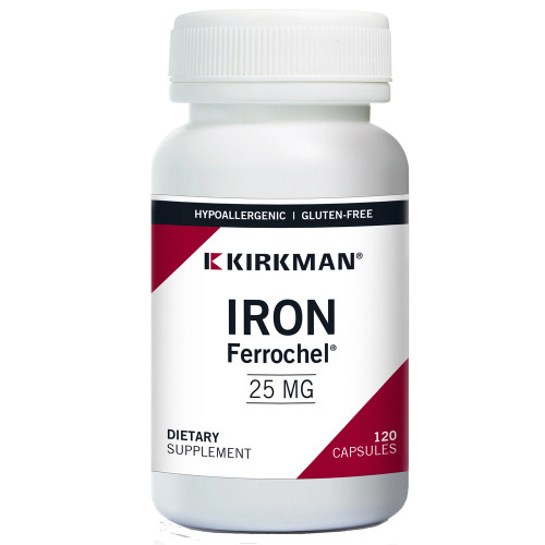 Iron 25 mg Bio-Max Series Hypoallergenic 120c by Kirkman Group