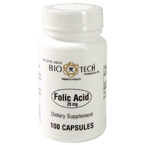 Folic Acid 20 mg 100c by Bio-Tech