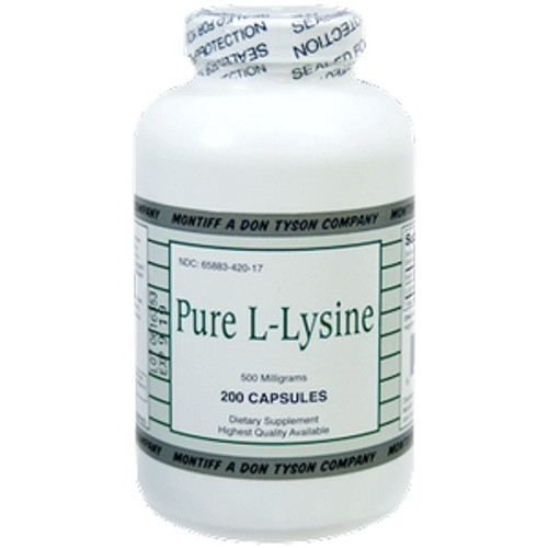 Pure L-Lysine - 200 caps / 500 mg by Montiff