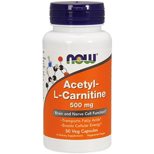 Acetyl-L Carnitine 500mg 50c by Now Foods