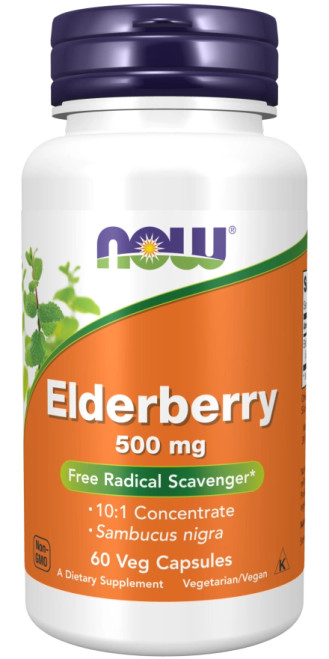Elderberry Extract 500mg 60c by Now Foods
