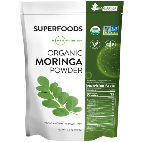 Raw Organic Moringa Leaf Powder - 240 Grams by Metabolic Response Modifier