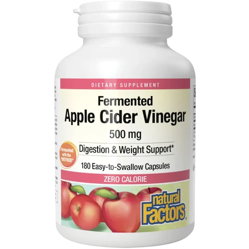 Apple Cider Vinegar 500 mg 180c by Natural Factors