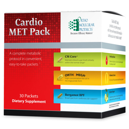 Cardio MET Pack 30 CT by Ortho Molecular Products - cardiometabolic support packets
