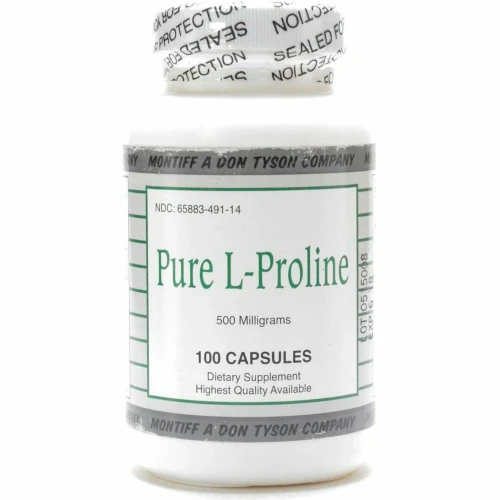 Pure L-Proline 500mg 100c by Montiff