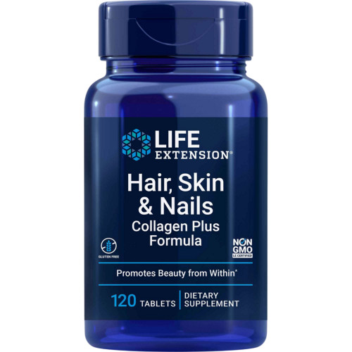 Hair, Skin & Nails Collagen Plus Formula 120t by Life Extension