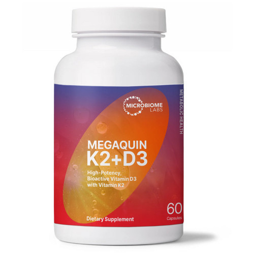 MegaQuin K2 + D3 60c by Microbiome Labs MegaQuin K2 + D3 60c by Microbiome Labs