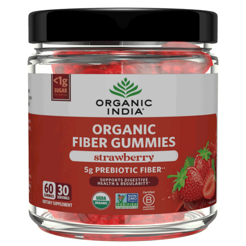 Organic Fiber Gummies Strawberry by Organic India