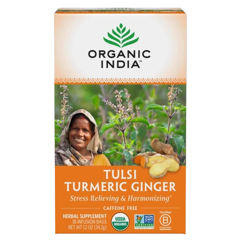 Tulsi Tea Turmeric Ginger 18ct by Organic India
