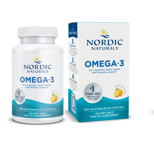 Omega-3 (Lemon) 60 softgels by Nordic Naturals