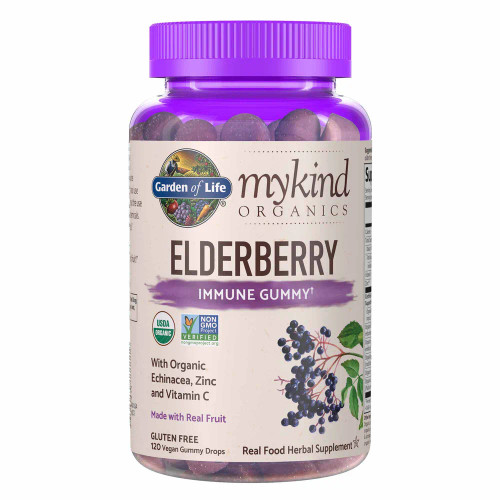 myKind Organics Elderberry 120 Gummies by garden of life