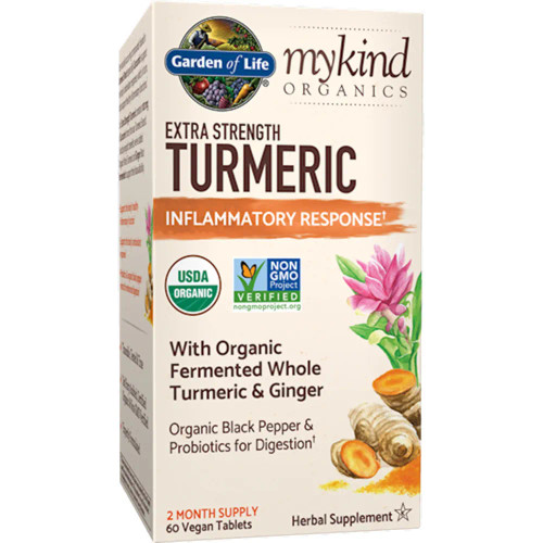 mykind Organics Extra Strength Turmeric Inflammatory Response 60 tablets by Garden of life