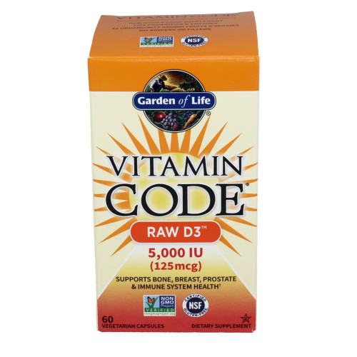 Vitamin Code RAW D3 5000 60 Capsules by Garden of Life