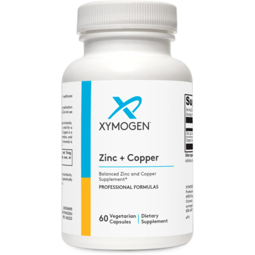 Zinc + Copper 60 Capsules by Xymogen