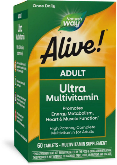 Alive! Adult Ultra Potency Complete Mult 60 Tablets by Nature's Way