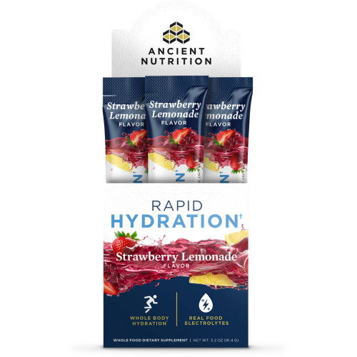 Rapid Hydration Strawberry Lemonade 15pack by Ancient Nutrition