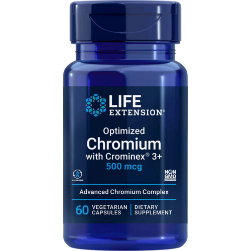 Optimized Chromium with Crominex 3+ 500 mcg 60c by Life Extension