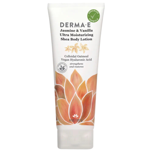 Jasmine & Vanilla Ultra Moisturizing Shea Body Lotion - 8 Ounces by DermaE Natural Bodycare