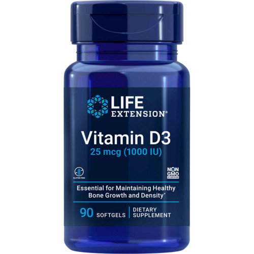 Vitamin D3 1,000IU 90sg by Life Extension