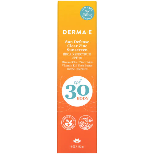 Sun Defense Clear Zinc Oil-Free Sunscreen - 4 Ounces by DermaE Natural Bodycare