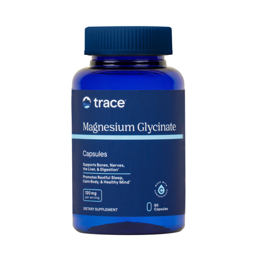 Magnesium Glycinate Capsules - 120mg 90c by Trace Minerals Research