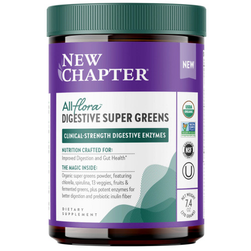 All-Flora Digestive Super Greens Powder 210g by New Chapter