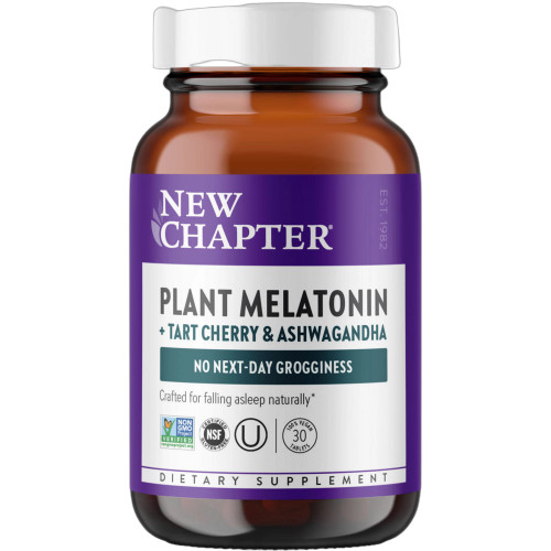 Plant Melatonin + Tart Cherry & Ashwagandha Tablets 30t by New Chapter