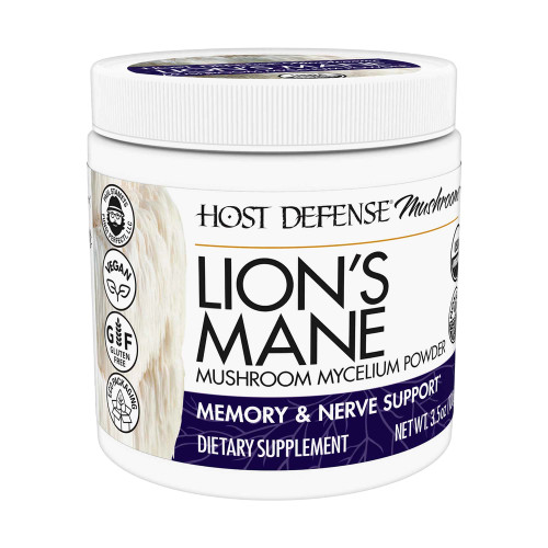 Lion's Mane Mushroom Mycelium Powder 100g by Host Defense