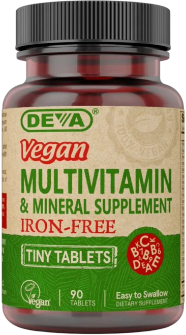 Vegan Tiny Tablets Multivitamin (Iron-Free) - 90 Tablets by Deva Nutrition