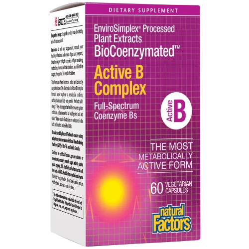 Biocoenzymated Active B Complex - 60 Capsules by Natural Factor
