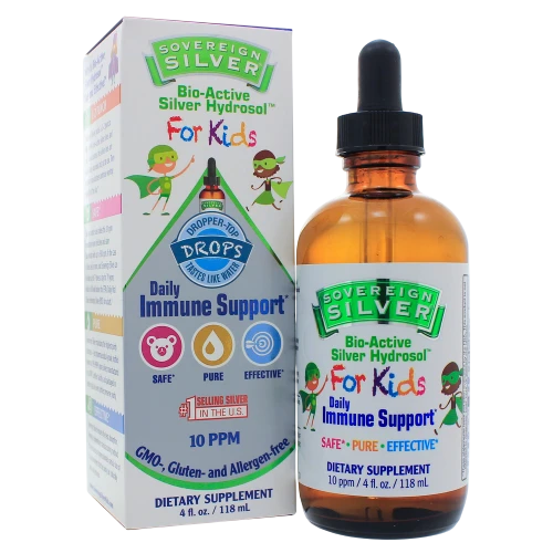 Bio-Active Silver Hydrosol Immune Kids Dropper 4oz by Sovereign Silver